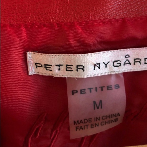 Like New Red Leather Jacket - peter nygard - Picture 3 of 3
